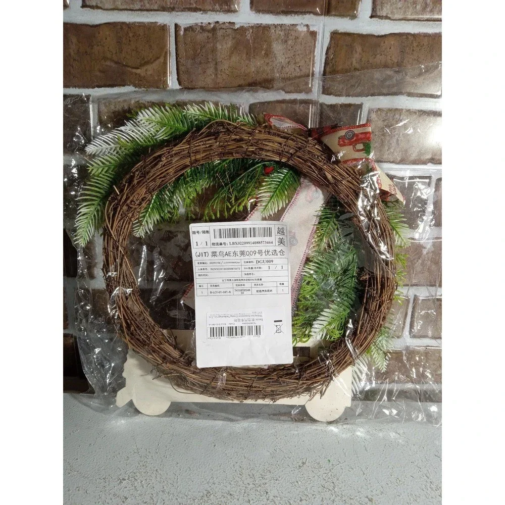 Red Truck Christmas Wreath 13x13